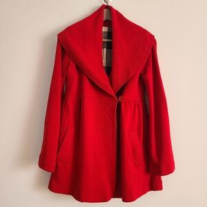 Elegant Red Women's Jersey Jacket Size S